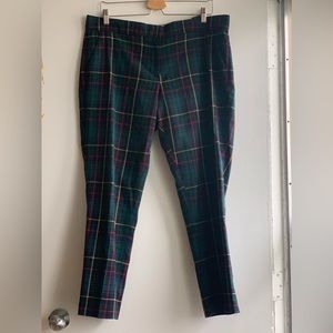 Tommy Hilfiger Size 14 Plaid Straight Leg Pants